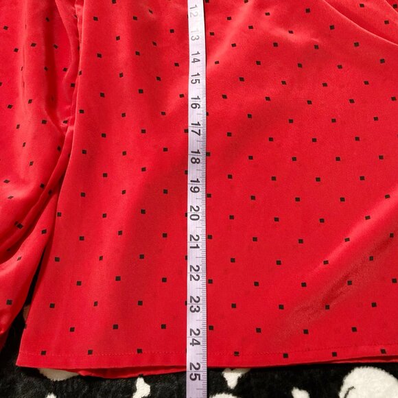 Collections Internationale Dark red black diamond print blouse ~ MEDIUM LARGE - Picture 7 of 13